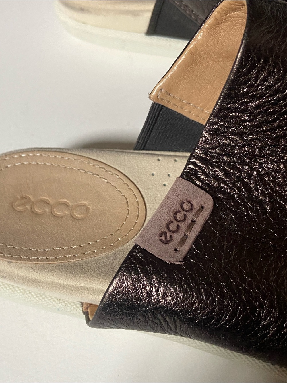 Ecco Danara Two-Band Slide Sandals Metallic Bronze-N-Dusty Pink Leather 37/6.5 View 4